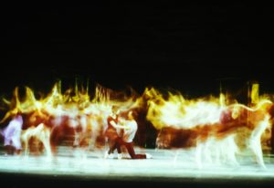 infra-red shot of the Royal Ballet in rehearsal