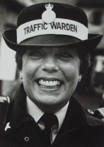 traffic warden smiling